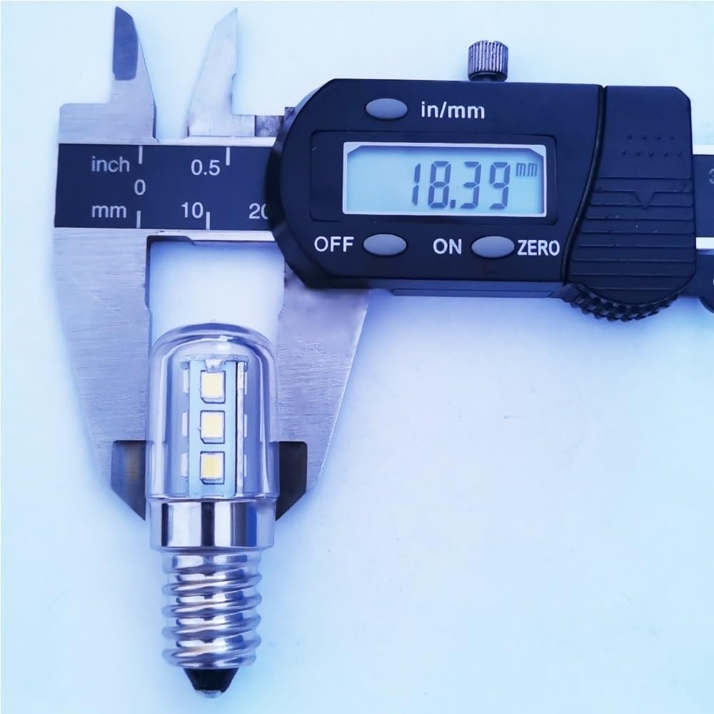 HHF Illuminazione domestica, Confezione da 50, LED luce frigorifero AC220V T18S E12/E14/E17 2W mini luce illuminazione domestica(2700K warm white,E17 220V)