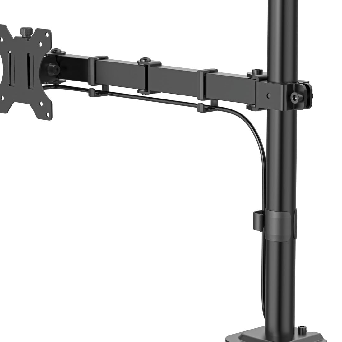Supporto per monitor, regolabile in altezza, orientabile e inclinabile, estensibile, da 13" a 35"