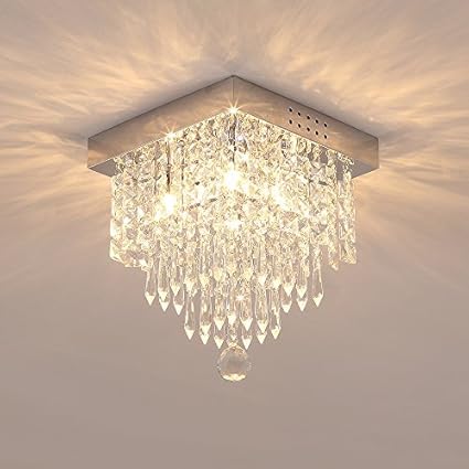 Amazon Ameelie シャンデリア クリスタル おしゃれ ペンダントライトモダン シーリングライト 水晶 豪華 インテリア北欧型 天井照明 天井シャンデリア 食卓用 キラキラ ガラスビーズ Pse認証取得 口金 E17 4 電球別売り Ameelie ペンダントライト