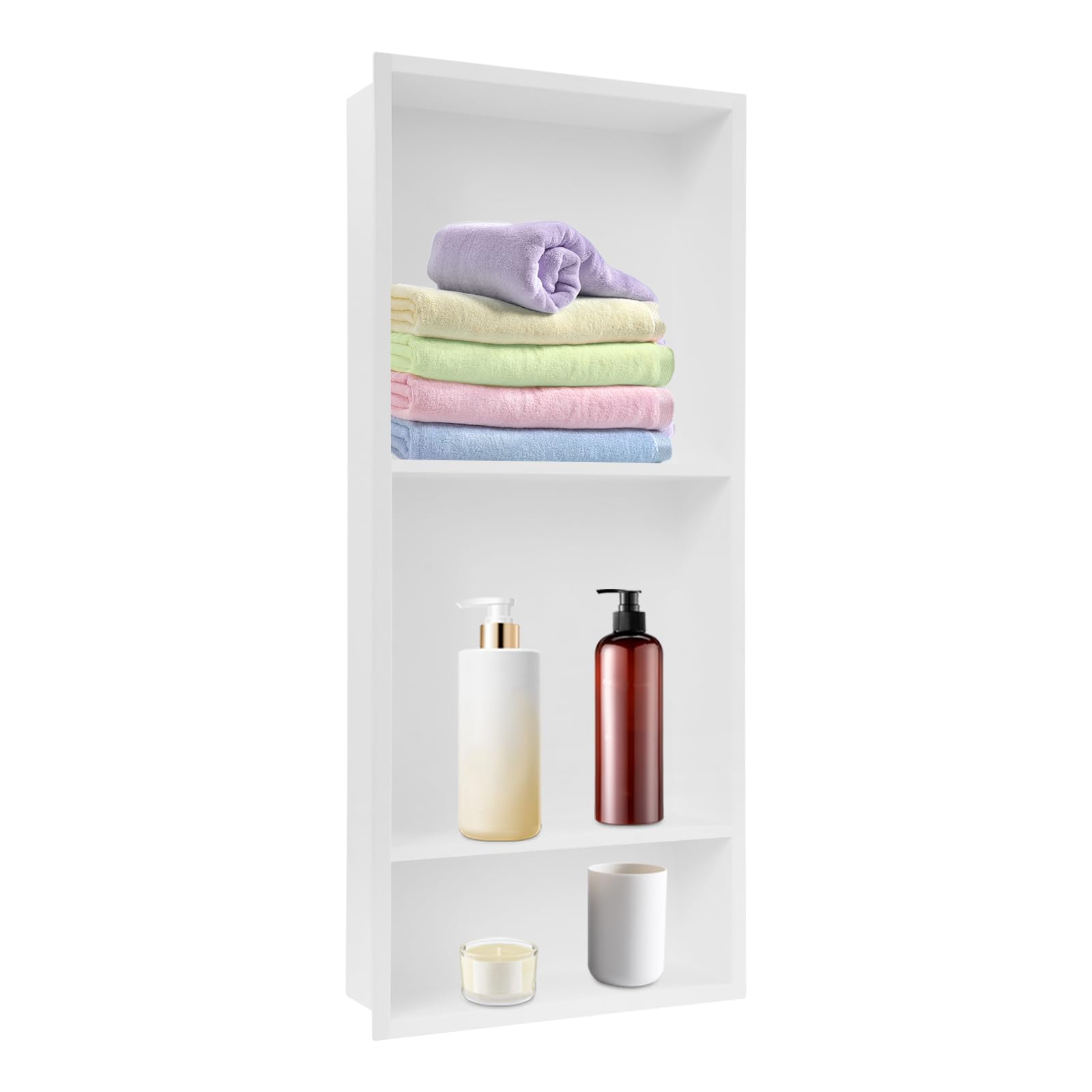 Étagère de rangement encastrée inox douche sans carrelage antirouille
