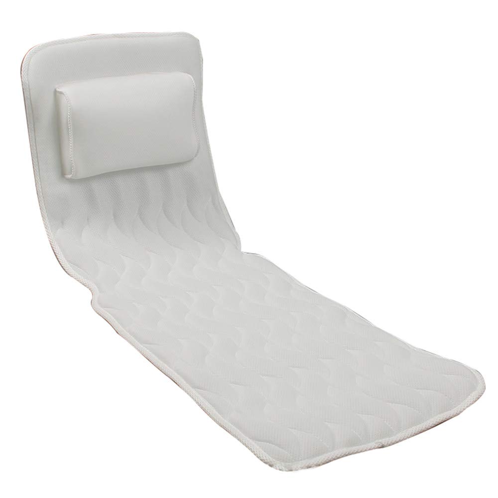 HAIBI Oreiller De Bain, Coussin De Baignoire Coussin De Bain Extra-Large Full Body Bath Tub Pillow Non-Slip Spa Bathtub Mat Mattress Pad Super Breathable 3D Mesh Layers