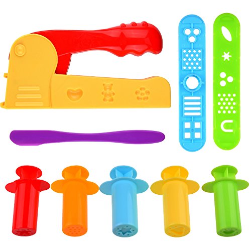 Kare & Kind Set of 9 pcs Smart Dough Tools Kit with Extruder Machine/Extruder Tools (Extruder Machine + Extruder Tools)