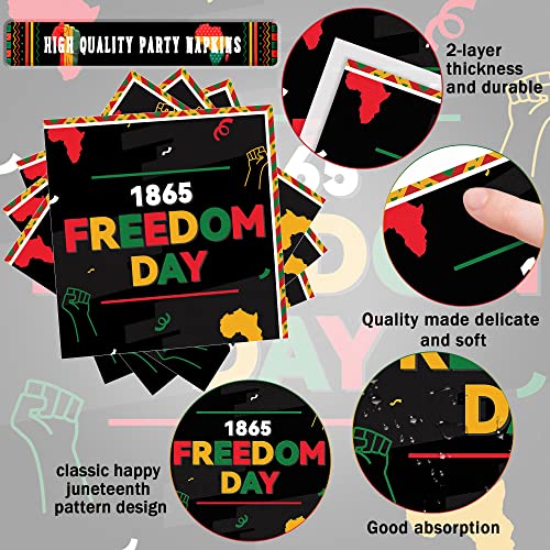 Happy Juneteenth Party Decorations Supplies(Sever 24) Freedom Day Disposable Tableware Set-Paper Plate Cup Napkin Cutlery Tablecloth Banner For June 19Th African American Independence Day Freedom Day Party Supplies #TOP5