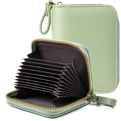 Image of Credit Card Wallet, RFID Card Case Wallet, Zipper Card Cases Holder for Men Women, RFID Blocking, KeyChain Wallet, Compact Size Card Organizer Case for Women