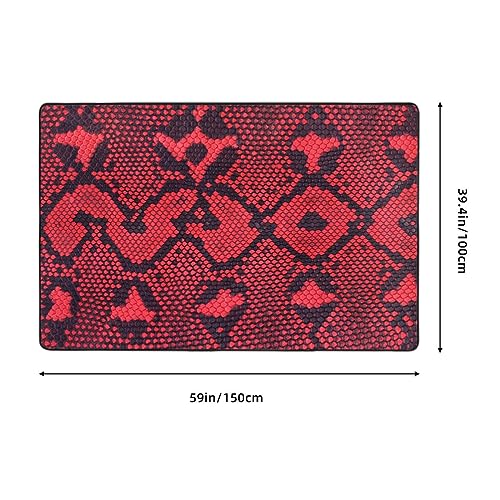 Tapis imprimé serpentine anti-glisse et facile à nettoyer - 4