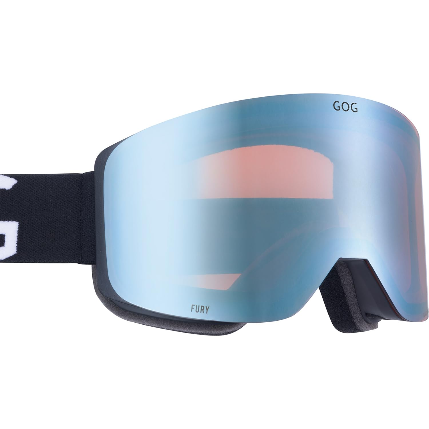 GOG Skibrille FURY für Ski & Snowboard, Magnetic Lens, UV400 Schutz, Antifog Doppelglas, Verspiegelte Polycarbonat-Linse Kat. 2, Hydrophobe Beschichtung, Flexibler TPU-Rahmen, inkl. Etui