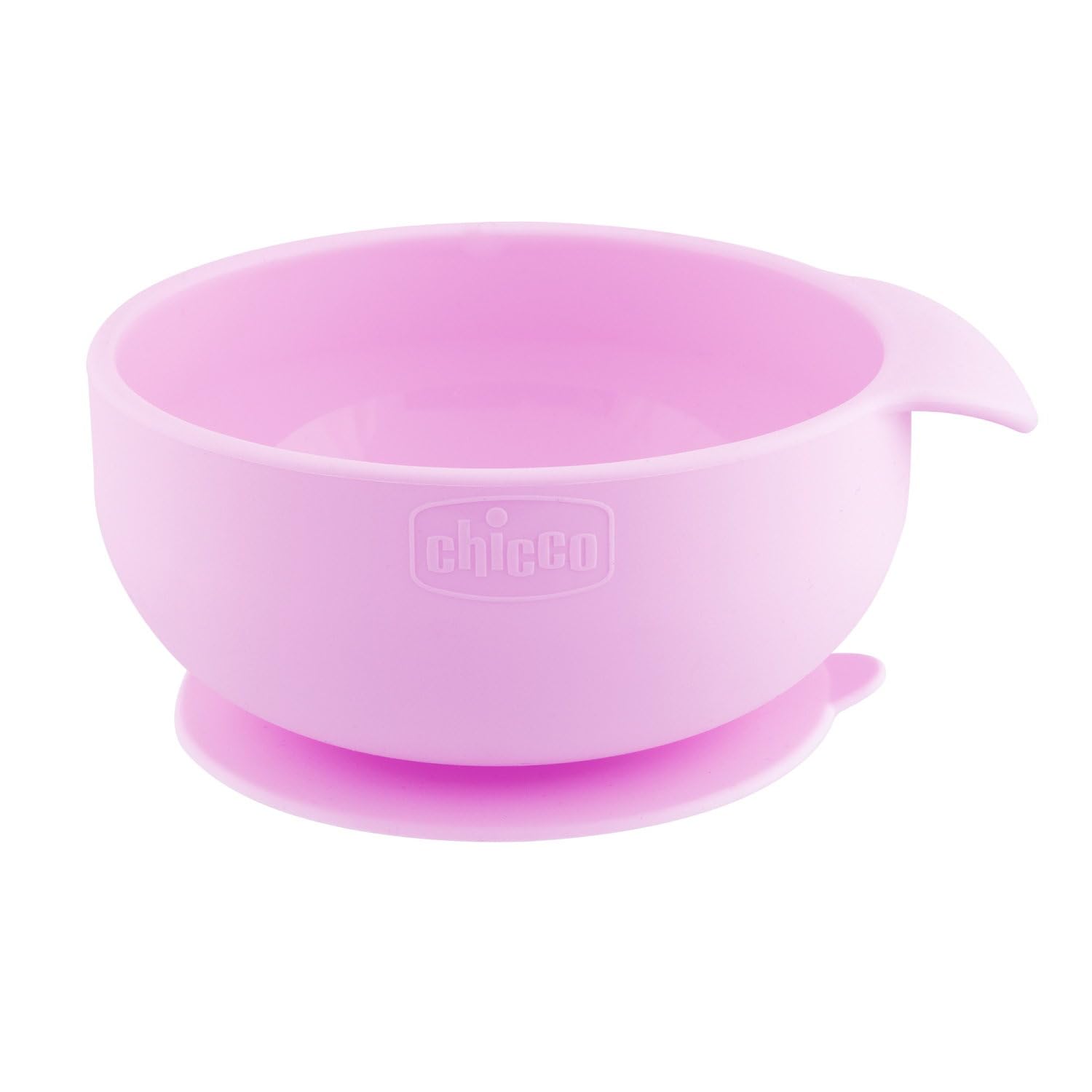 Chicco Set Pappa Silicone Easy Start, Set Pappa Bambino Antiscivolo, Senza BPA, Set Svezzamento 3 Pezzi Composto Da Bavaglino Rigido Easy Roll, Ciotola Easy Con Ventosa e Cucchiaino, 6M+, Rosa