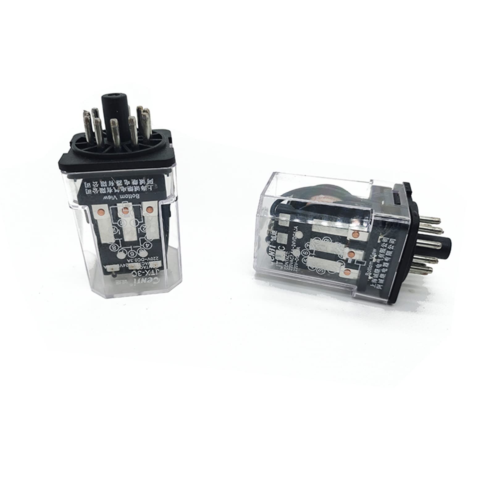 10 pièces Micro Relais de Puissance Universel JTX-2C JTX-3C Mini commutateur de Relais électromagnétique 8 11 Broches 6V 24V 12V 220V AC DC avec Base (Color : JTX-2C, Size : DC12V)