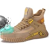 Picture of GUYISASH ﻿Steel Toe Shoes for Men Work Safety Industrial Protective Men’s Work Shoes for Construction Comfortable Lightweight Warehouse Factory