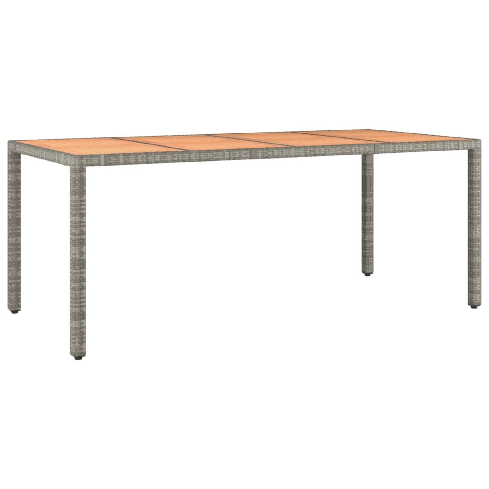 IKAYAA Gartenmöbel Set 8 Verstellbare Hochlehner Stühlen mit Tisch Garten sitzgruppe 8 Personen Sitzgruppe Outdoor wetterfest Rattan Sitzgruppe 8 personen-Grau-9-tlg
