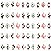 MIAO JIN 50 Pcs Evil Eye Connectors Pendants Fashion Connectors Beads DIY Necklace Bracelet Jewelry Making (5 Colors)