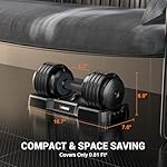 Adjustable Dumbbells Set of 2, 1-Sec Adjustable Weights Dumbbells Set, 5 in 1 Free Dumbbell with Anti-Slip Texture Handle, Weight Set For Home Gym Suit both Men and Women - Image 4