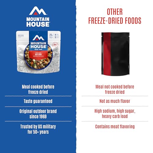 Image of Mountain House Freeze-Dried Dinner Entree | Backpacking Meals for Camping and Hiking, 4 Servings, 30-Year Shelf-Life, 2-Pack