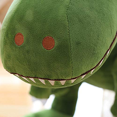 Herbests Juguete Peluche de Dinosaurio - Simulación Grande Dinosaurio Peluche de Peluche Muñeca Suave y Lindo Animal de Peluche de Tiranosaurio, Regalo para Niños, Verde