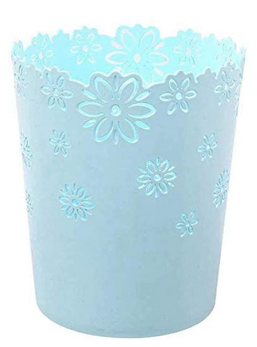 Cestino Per Rifiuti In Plastica Traforato - 21.5x18x25.5 Cm, Per Ufficio, Bagno, Casa