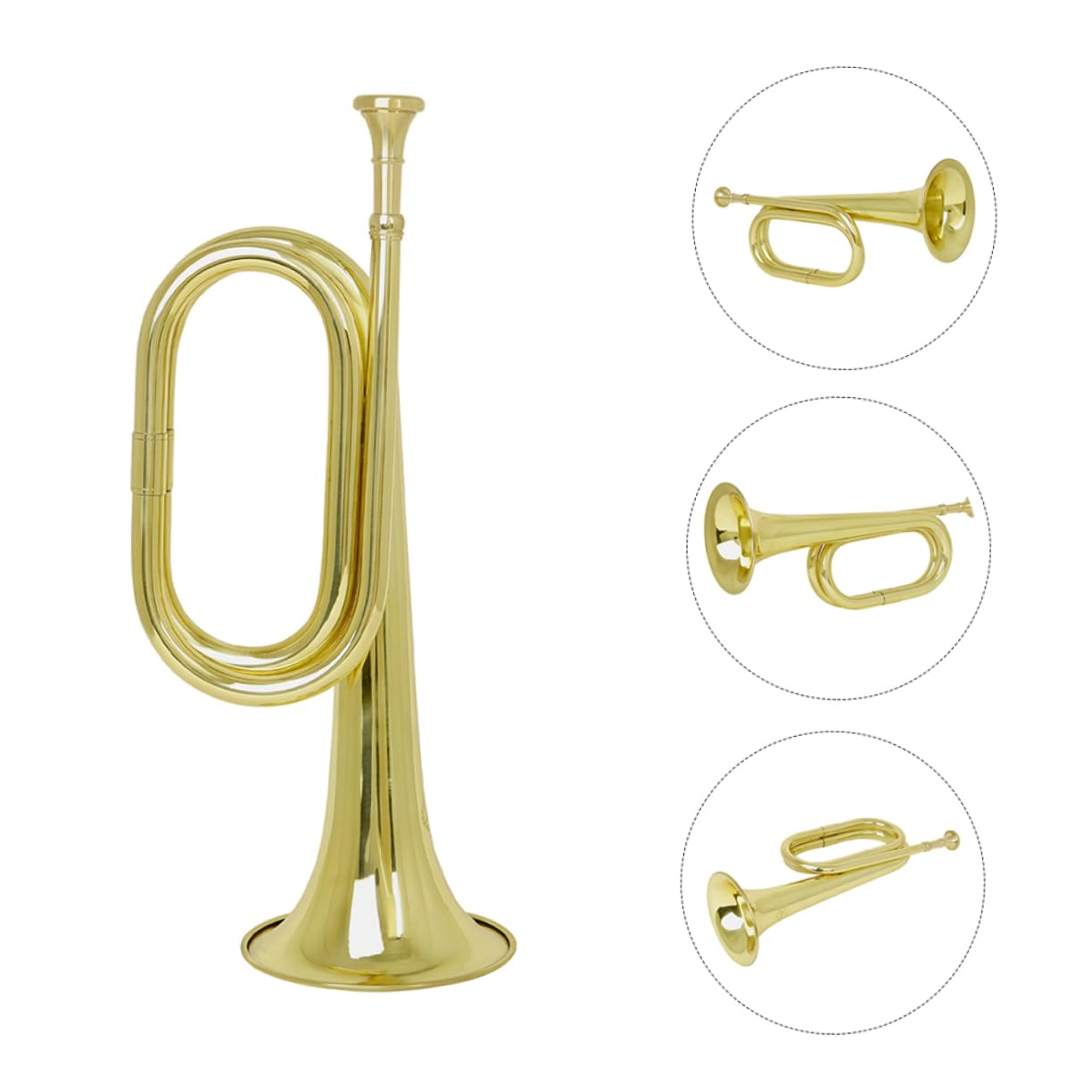 Hemobllo Clairon En Cuivre Tonalité c Pour Débutant – Trompette De Fanfare Militaire Dorée, Instrument à Corne Léger Et Portable, Adapté Orchestre Et Fanfares Militaires