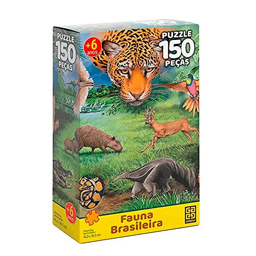 Quebra-cabeça 150 peças Fauna Brasileira - Grow