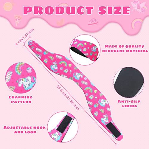 Image of 8 Pcs Swimming Headband for Kids Adjustable Cute Swimming Ear Band Keeping Water Out Ear Protection Band Waterproof Swim Headband for Kids Children Swimmers Age 4-9 Surfing Bathing (Animal)