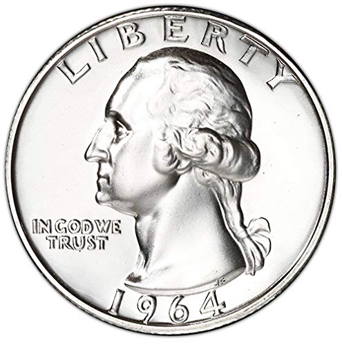1964 P Silver Proof Washington Quarter Choice Uncirculated US Mint