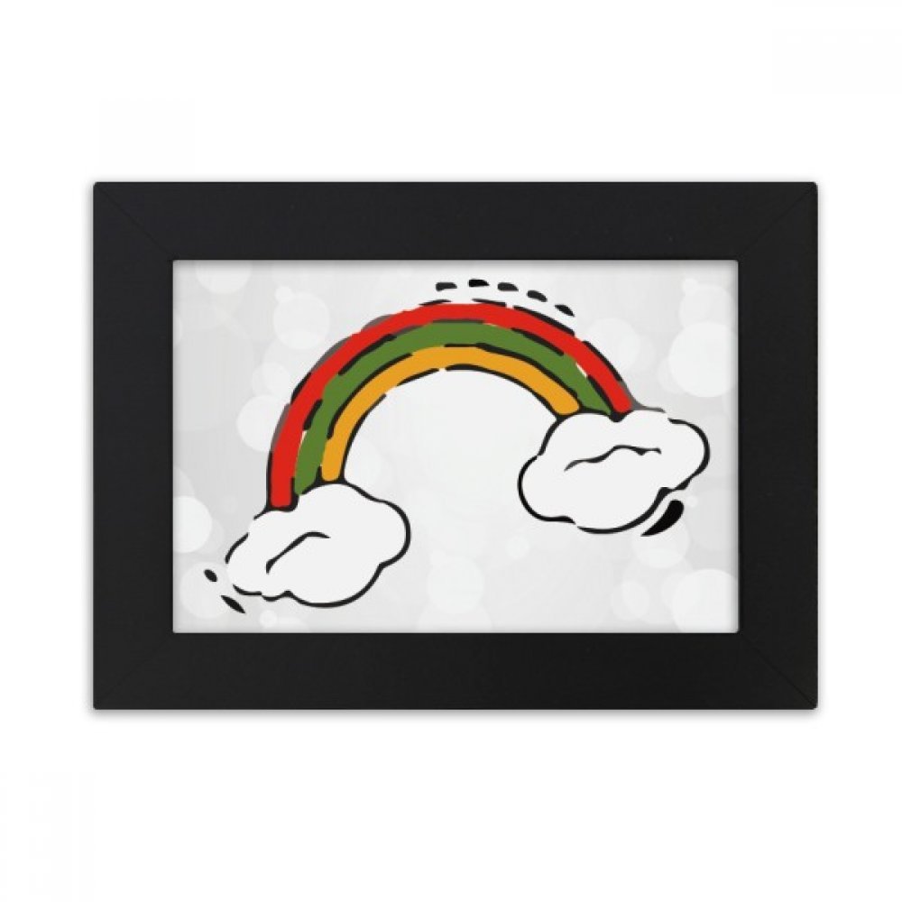 El tiempo del arco iris del viento cuadro artístico negro de sobremesa para inspirar tus días