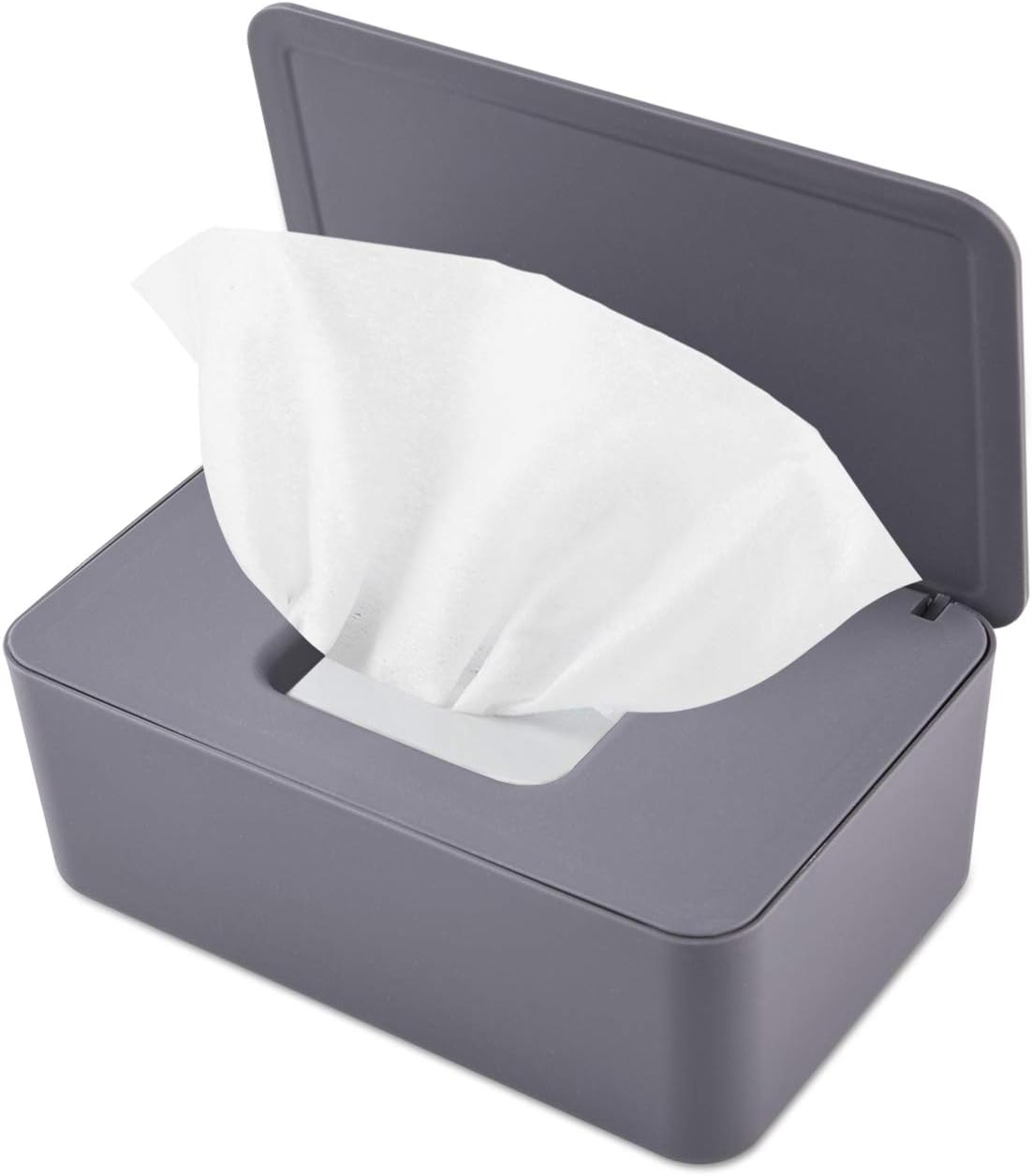 KONUNUS Wet Wipes Storage Box,Wipes Dispenser Holder Tissue Storage Box Case with Lid Dustproof for Home Office(Grey)