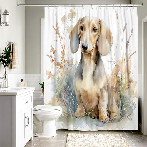Rideau de douche extra long en polyester imperméable aquarelle 183x243 cm - 3