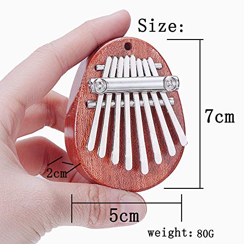 Kalimba 8-toetsen Duimpiano Afrikaanse Minipiano Met Koord Volwassen Kind Beginnersgeschenk (bruin) - Image 6
