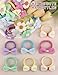 MEDIHOOL 24 Pcs Toddler Hair Ties for Girls, Hair Tie Cute Flower Bows Elastic Scrunchies, Toddler Hair Accessories for All Hair Type