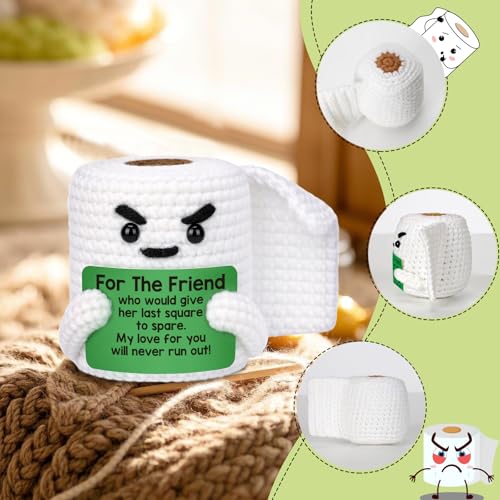 TuSuQing Gag Birthday Friendship Gifts for Women Best Friend Christmas Funny Small Handmade Knitted Crochet Unique Birthday Gifts Ideas for Her Him, Bestie BFF Female Friend Christmas Cute Stuff — view 5