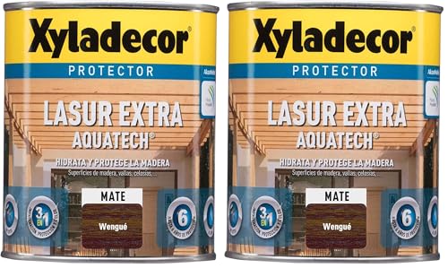 Xyladecor 250 Lasur Extra Mate Aquatech, Para madera Wengué, 750 ml (Paquete de 2)