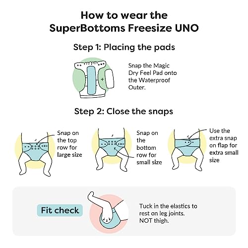 Image of SuperBottoms UNO Freesize Cloth Diaper | Cloth diaper for babies 0 to 3 years | Washable & Reusable cloth diaper | Comes with cloth diaper inserts | 1 Organic cotton Soaker (Li'l Crush)
