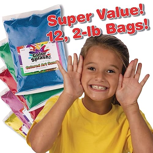 S&S Worldwide SP3900AS Color Splash Art Sand Jumbo Assortment. Total Of 24 Pounds. thumb #1