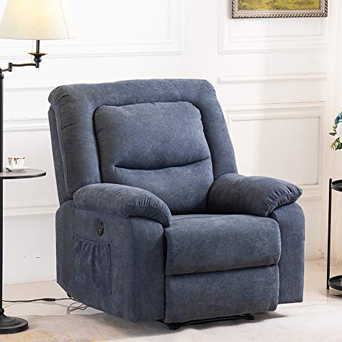 B BAIJIAWEI Fabric Electric Recliner Chair - Heated Vibration Massage Sofa with USB