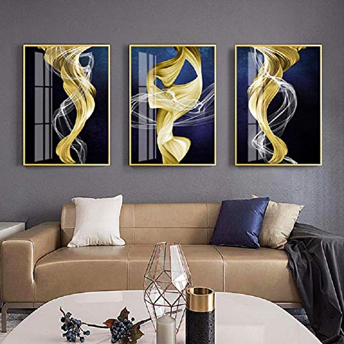 Peintures sur toile salon moderne affiche murale or et lumière 60x80