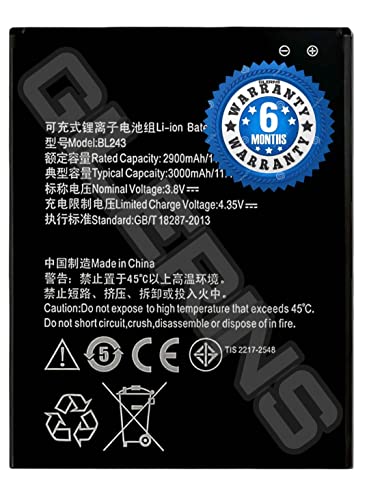Image of GILERINS Original BL243 Battery for Lenovo K3 Note K50a40 / A7000 A5500 A5600 A7600-M Battery with 6 Month Warranty and high Capacity Battery Backup.