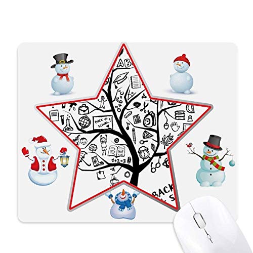 Tapis de souris école bonhomme de neige graffiti pour ordinateur portable
