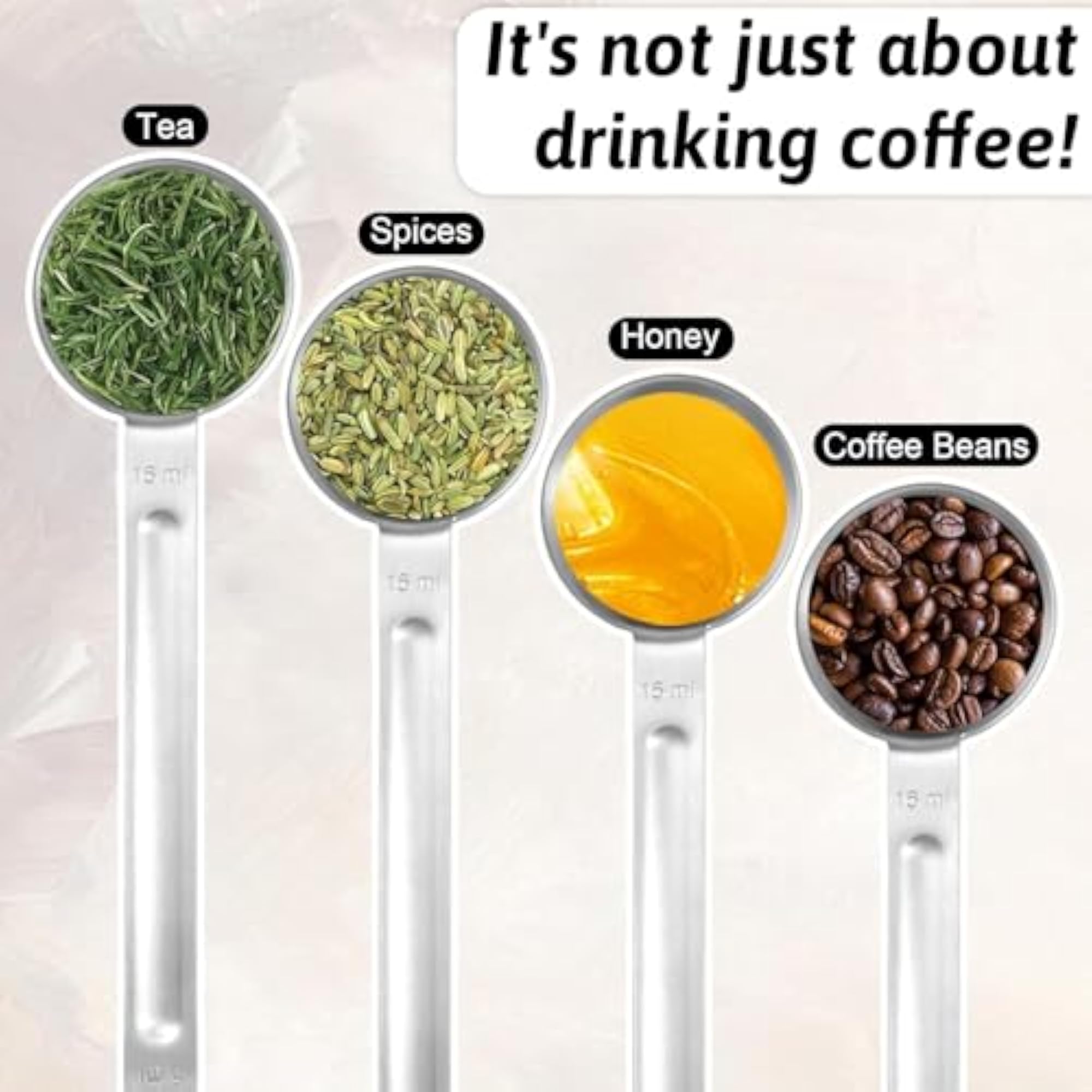 Stainless Steel Coffee Measuring Spoon, 1 TSP & 1 Tbsp