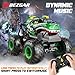 BEZGAR Monster Truck Toys - Remote Control Monster Truck with Light & Music, Dinosaur Toys for Kids, 1:20 Scale RC Truck with 360° Spins and Drifting, Remote Control Car for Boys 4-7