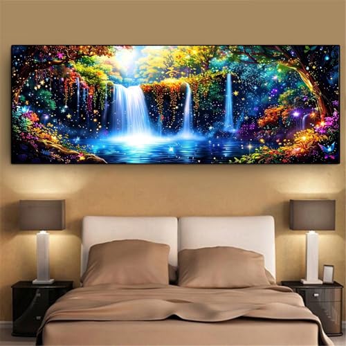 Cascade diamond painting pour décoration murale du salon Mefooge - 2