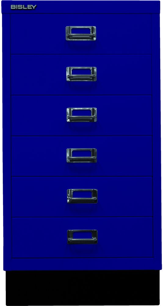 BISLEY MultiDrawer Serie 29 con Base DIN A3, 6 cajones, Metal, 639 Oxford Blue, 43.2 x 34.9 x 67 cm