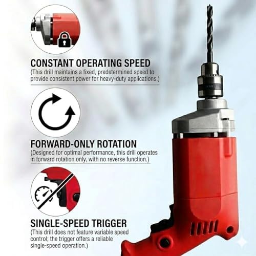 Image of Delivery Pax 450W Electric Drill for Home Use | Corded Drill for Wood & Light DIY Work | Includes 5 Drill Bits | Drill Machine for home use