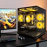 Gaming PC Desktop,Prebuilt Gaming Computer with,AMD Ryzen 7 5700X 3.4GHz,RTX4060 8GB GDDR6,32GB DDR4 RAM 3200MHz,1TB NVME SSD,ARGB Cooling Fan,Supply WiFi Support - Image 3