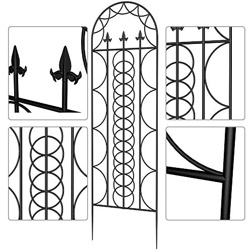 Amagabeli 2 Pack Large Garden Trellis For Climbing Plants 71” X 21” Heavy Duty Rustproof Black Iron Plant Trellis For Potted Plant Support Tall Wall Metal Trellis For Rose Vine Vegetable Cucumber Gt02 #TOP2