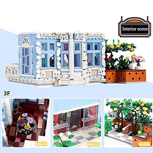 Mould Technic 16004, Café Bausteine Haus Bausatz, Mit Beleuchtung Modular Eckhaus Stadthaus, Kompatibel Mit Lego House… – Bild 6