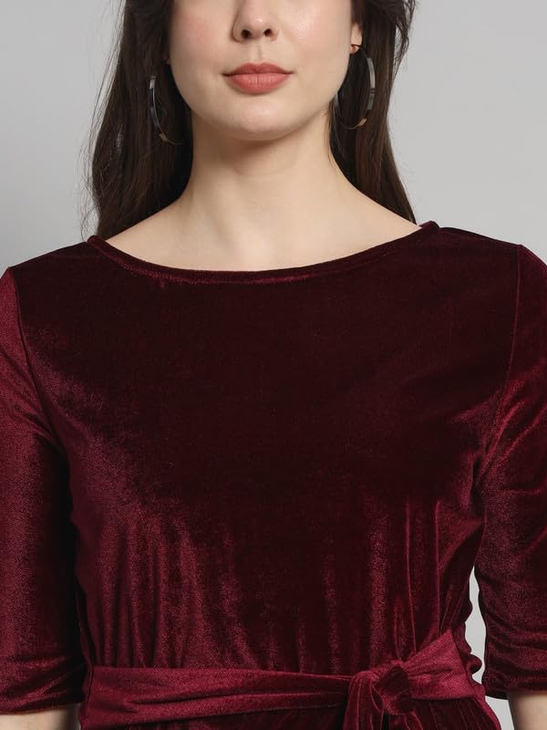Image of Vaararo Women Dress Shirt, Velvet, Regular Fit