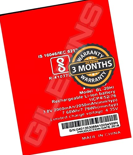 Image of THE BATTERY STORE Orignal Battery for itel-A23 BL-20Hi 2050 mah Battery with 3 Month Warranty and High Capacity Battery Backup Carefully Check Your Phone Model and Purchase (for 20HI)