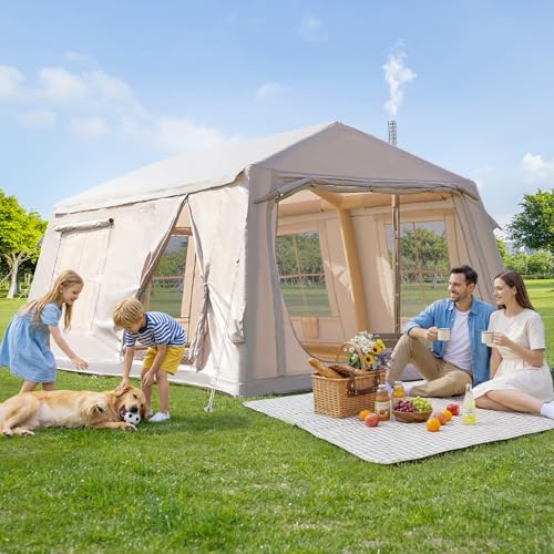 Carpa inflable para 8-10 personas con 2 divisores y techo skylight