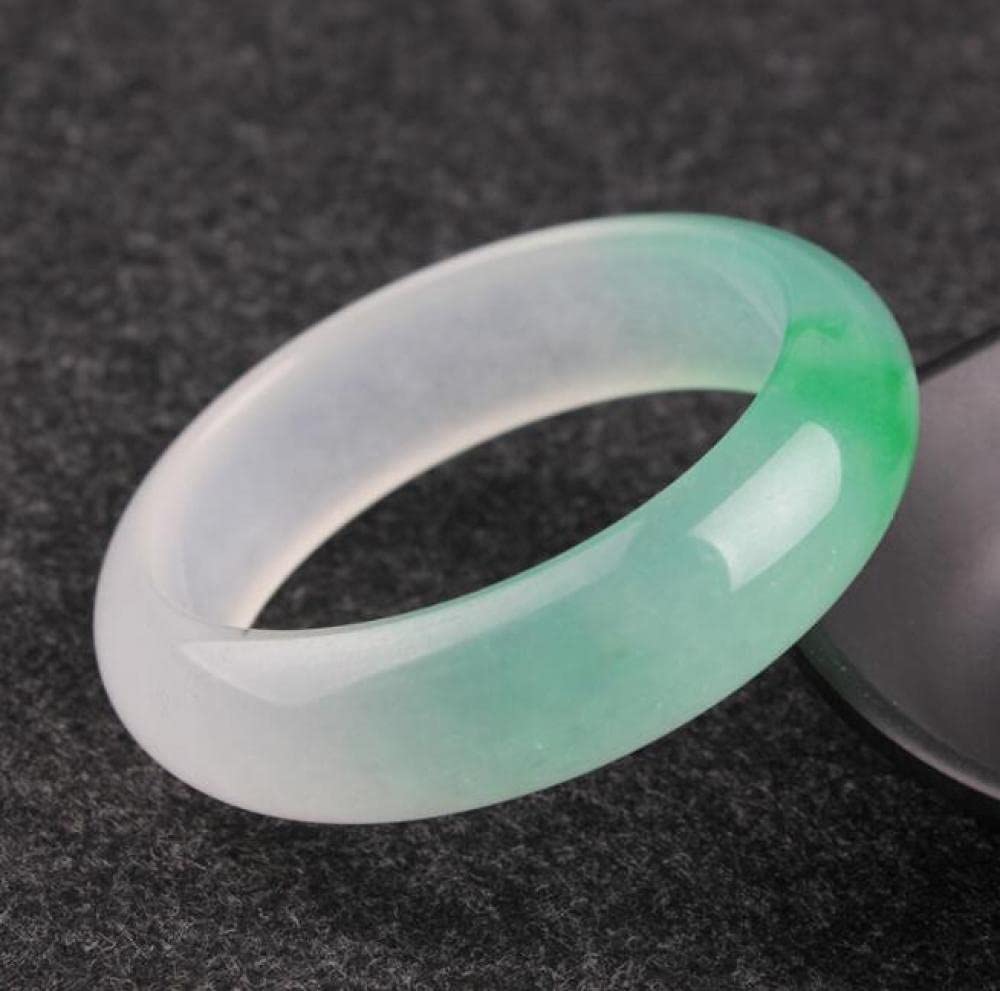 Generic Damska bransoletka z jadeitu, pływająca bransoletka z jadeitu, damska bransoletka z kwarcytu i jadeitu w kolorze jadeitu, biżuteria, z pudełkiem, 60-62 mm (56)