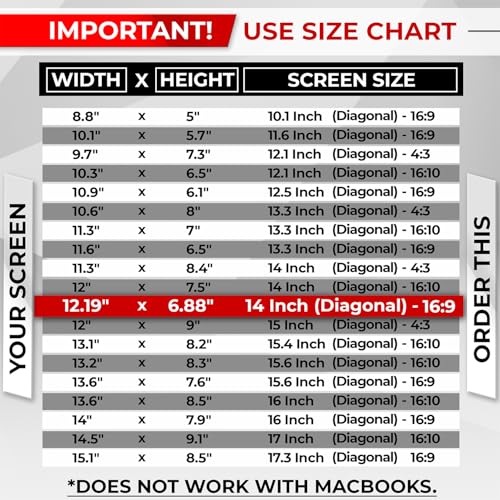 Image of SightPro Magnetic Laptop Privacy Screen 14 Inch 16:9 - Patented Removable Laptop Privacy Filter Shield and Protector