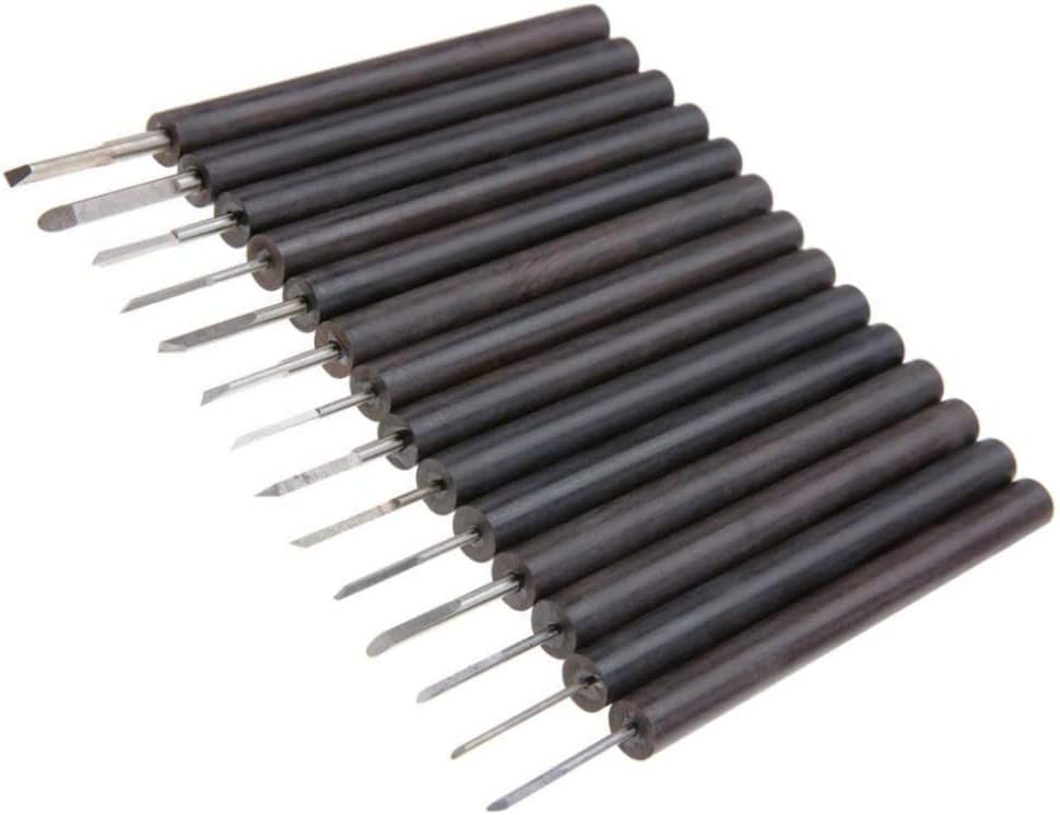 Wood Carving Tools Hand Professional Gouges Carbon Steel Whittling Cut Set for Sculpture 14PCS